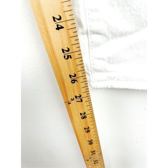 Pilcro and The Letterpress Anthropologie White Crop SLIM BOYFRIEND Distressed Je - Picture 11 of 16